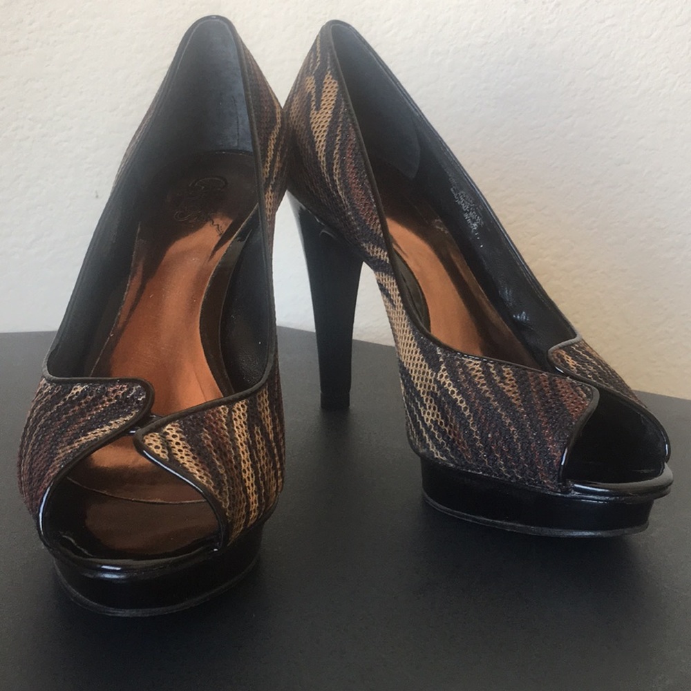 Carlos by Carlos Santana Pleasure Open Toe Pump Sz 5.5